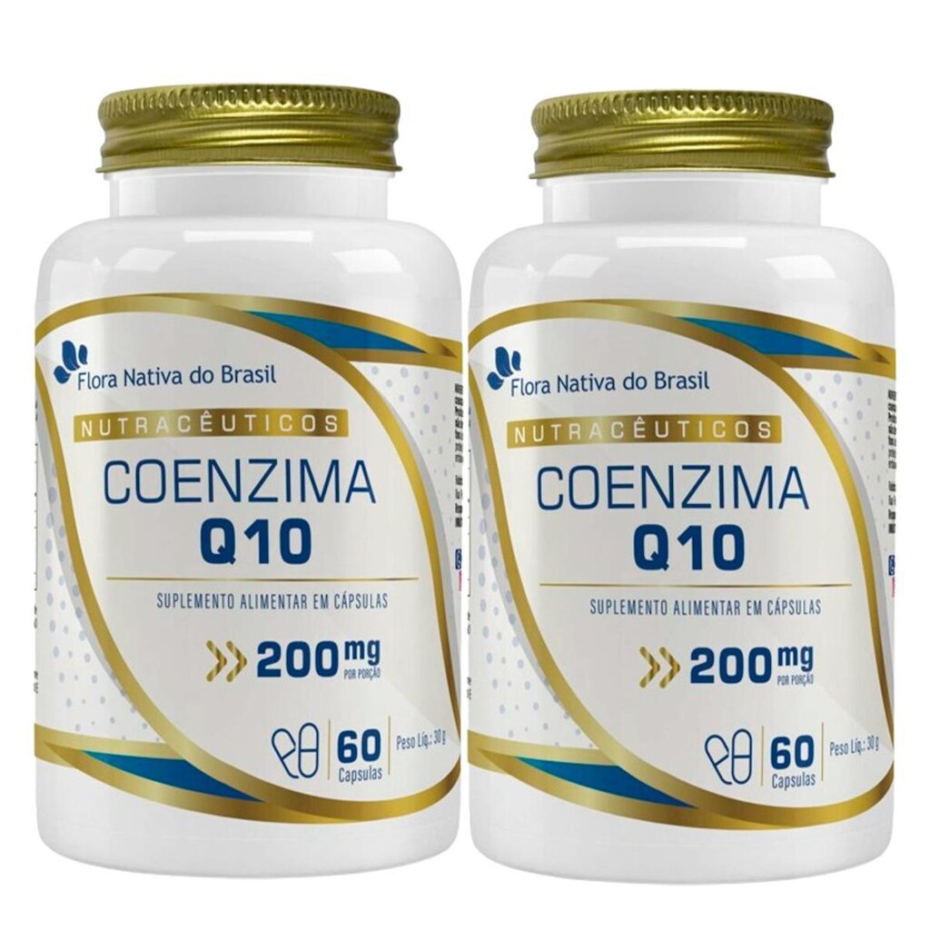 2x Coenzima Q10 200mg 60 Cápsulas - Flora nativa do brasil