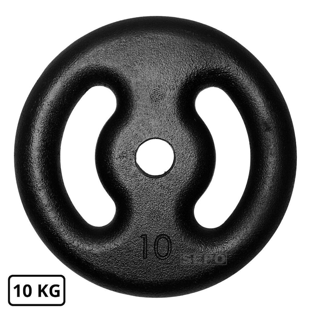 Anilha de Ferro Fundido Pintada 10 Kg Preto