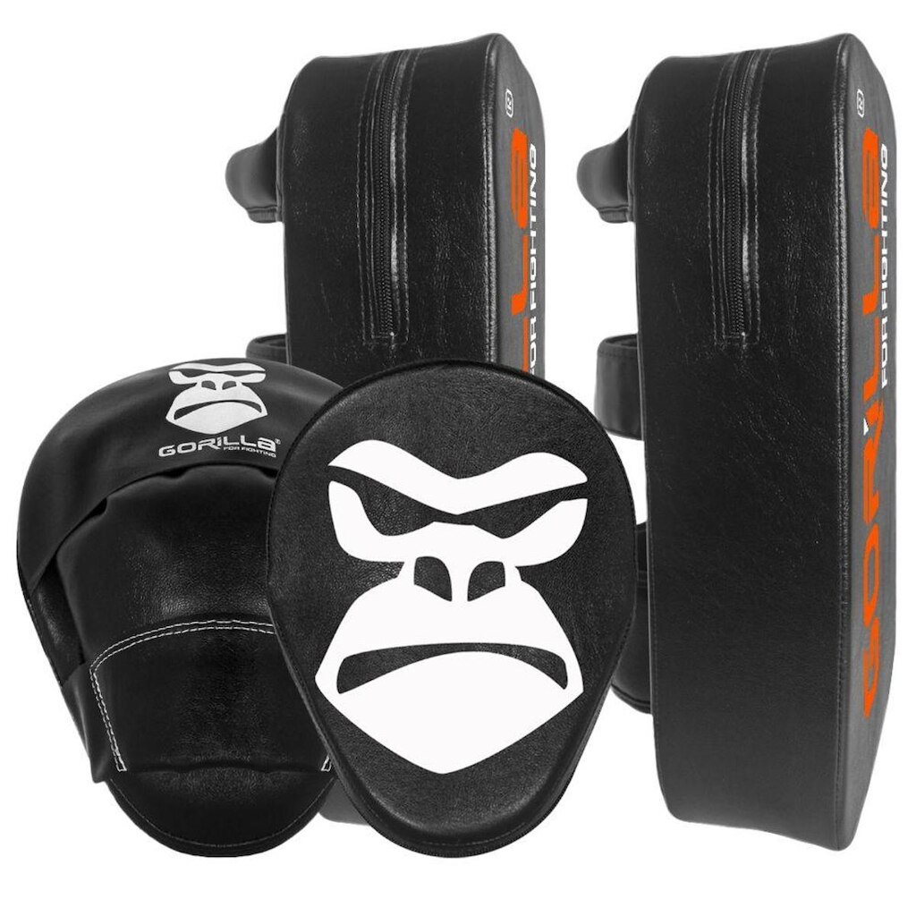 Aparador De Chute + Manopla De Foco Kit Muay Thai - Gorilla