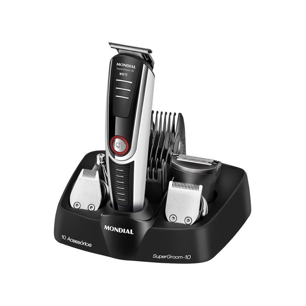 Aparador de Pelos Mondial Super Groom 10 BG-08 com Acessórios 78605-01