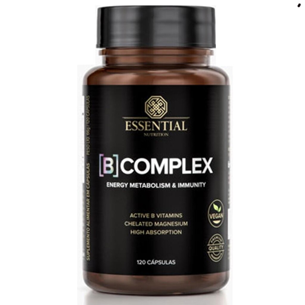 B Complex + Magnésio Vitaminas 120 Capsulas Essential