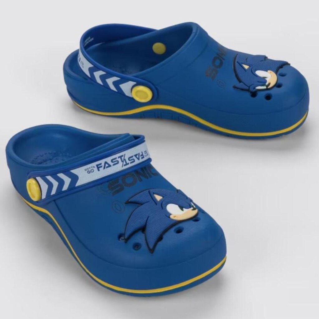 Babuche Infantil Sonic City Masculina - Azul - 32/33