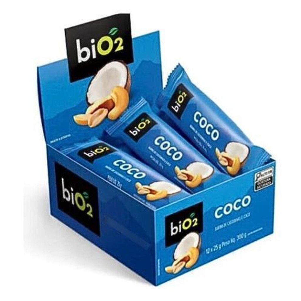 Barra De Castanhas E Coco 25g Bio2 Display 12 Unidades