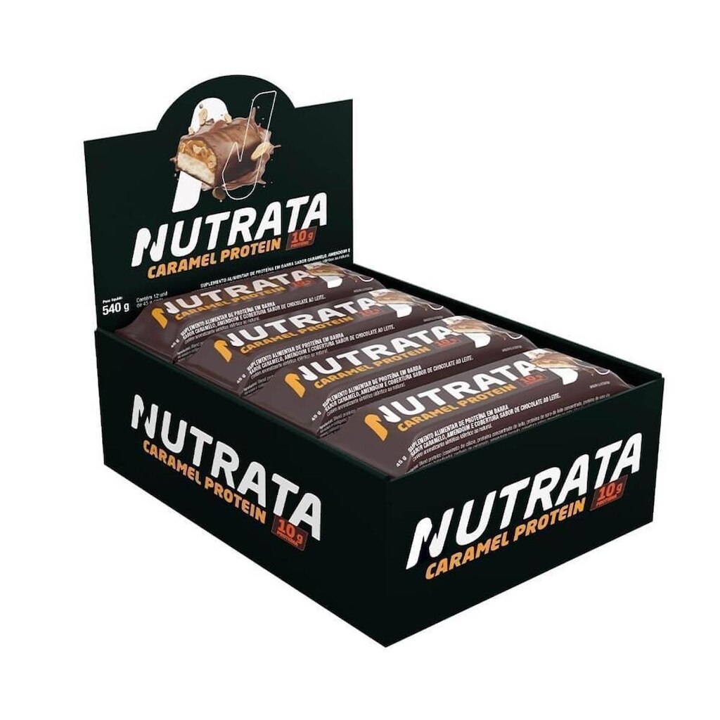 Barra de Proteína Caramel Protein - Nutrata 12 un.