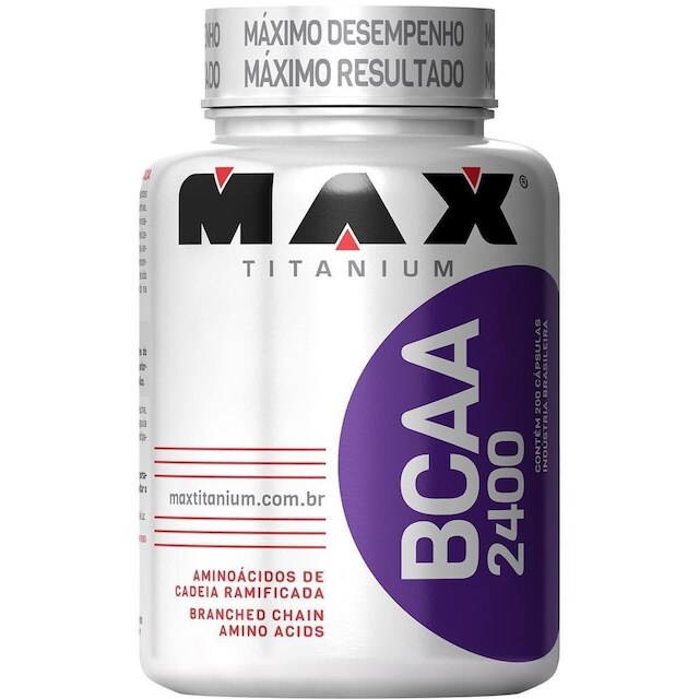 BCAA 2400 Max Titanium 200 Cáps Menor preço em BCAA 2400 Max Titanium 200 Cáps
