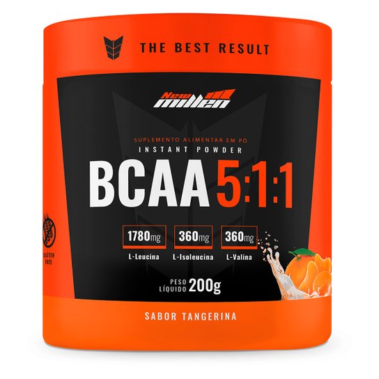 Bcaa 5:1:1 Instant Powder New Millen - 200g Menor preço em Bcaa 5:1:1 Instant Powder New Millen - 200g