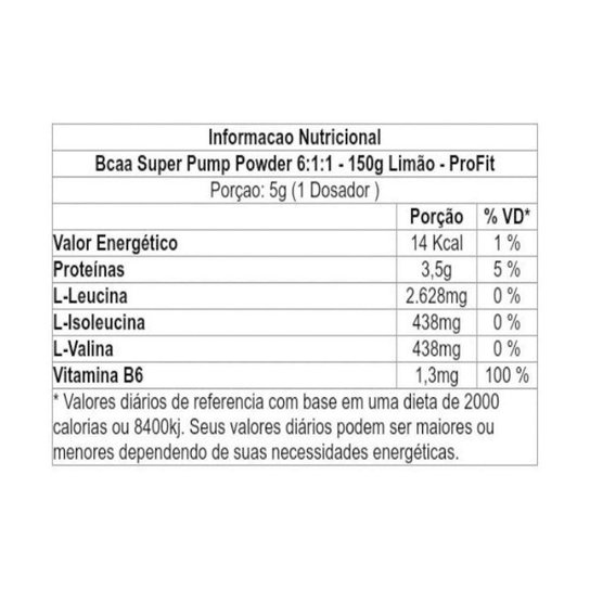 Bcaa Super Pump 150Gr - Profit