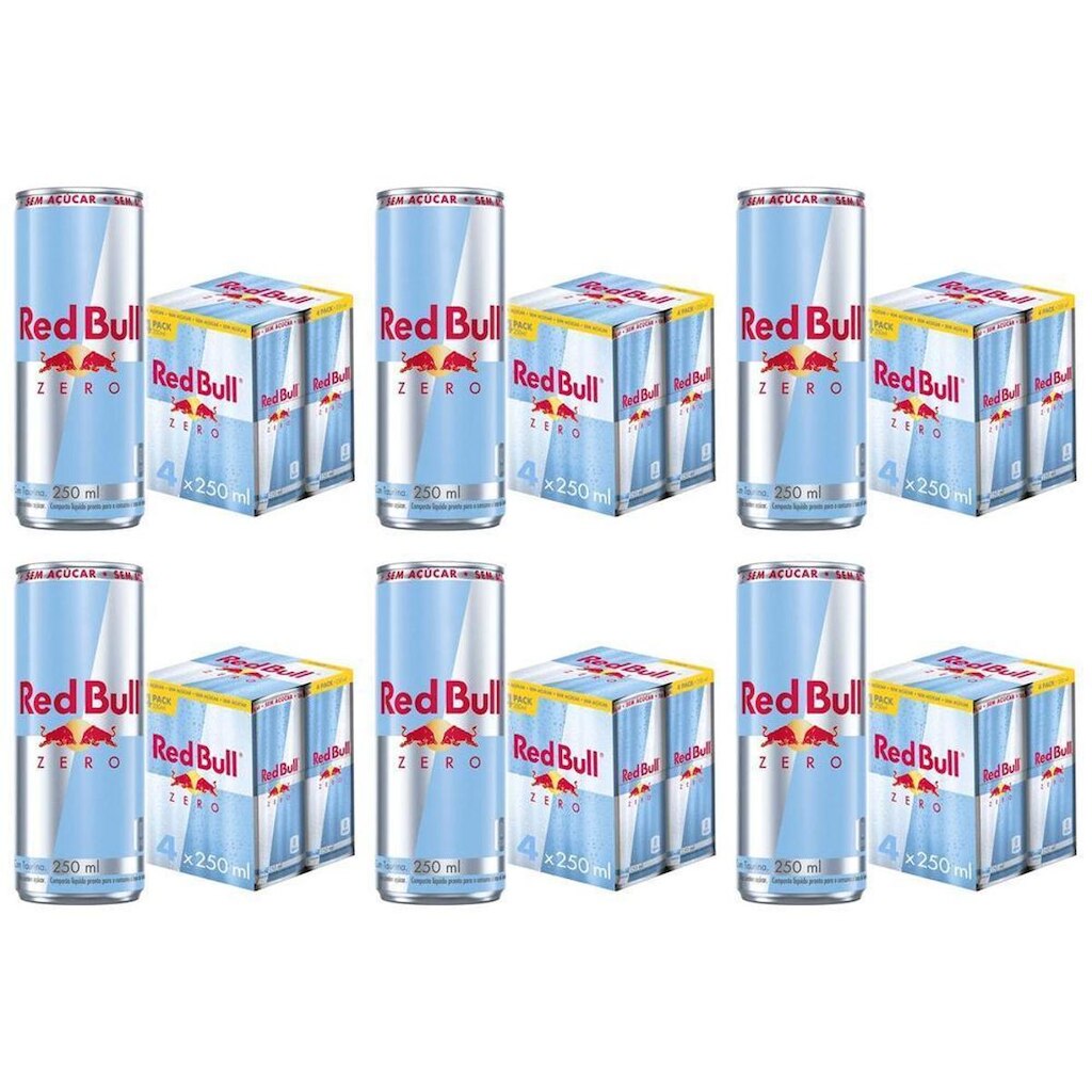 Bebida Energética Red Bull Zero 250ml 24 Unidades