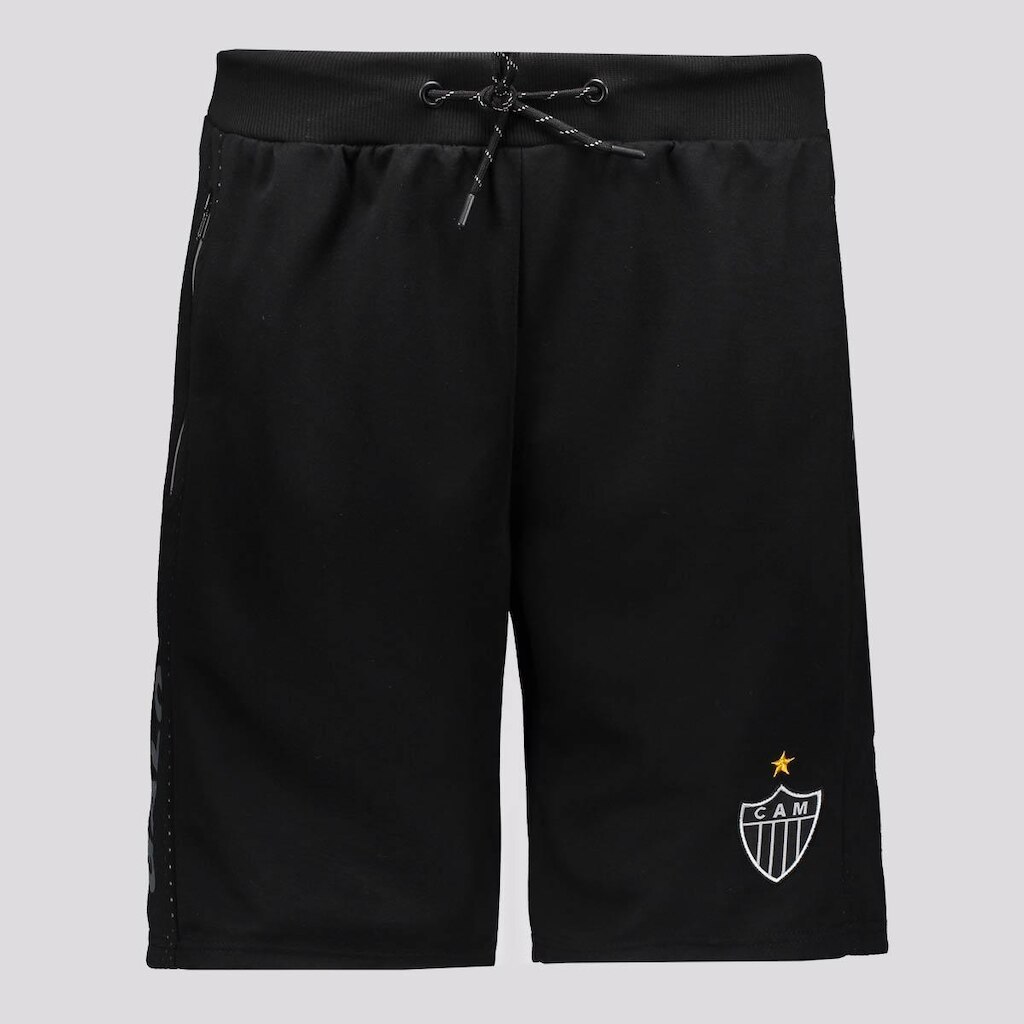Bermuda Atlético Mineiro Moletom Champion Preta
