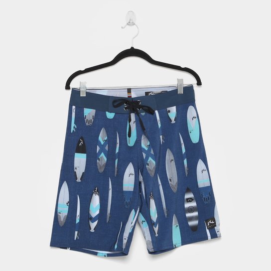 Bermuda D'Água Juvenil Rusty Drop Masculina - Azul