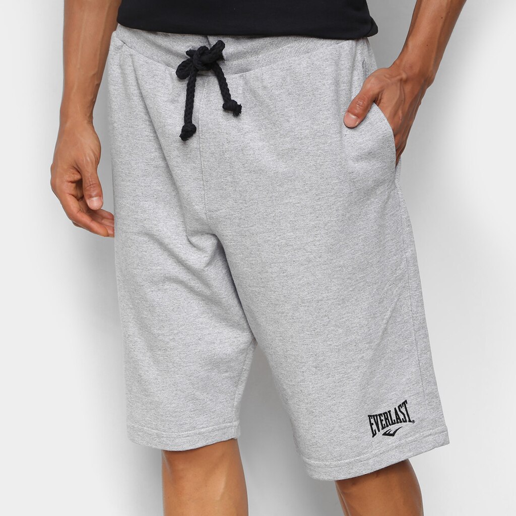 Bermuda Everlast Moletom Logo Masculina