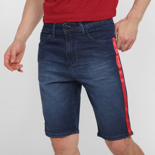 Bermuda Jeans Ecko Slim Fita Masculina - Azul Menor preço em Bermuda Jeans Ecko Slim Fita Masculina - Azul