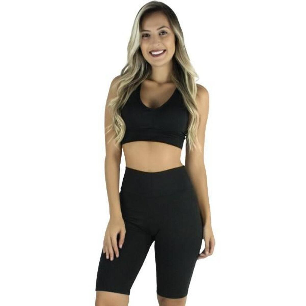 Bermuda Legging leg Suplex Academia Fitness Cós Alto