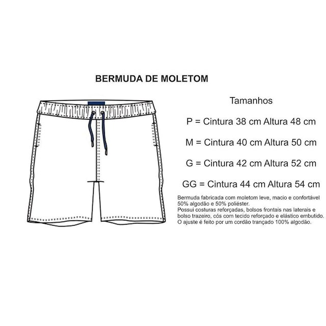 Bermuda Masculina Moletom Jiu Jitsu Academia Casual Treino