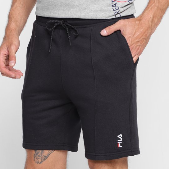 Bermuda Moletom Fila Sport 8.5 Masculina - Preto Menor preço em Bermuda Moletom Fila Sport 8.5 Masculina - Preto