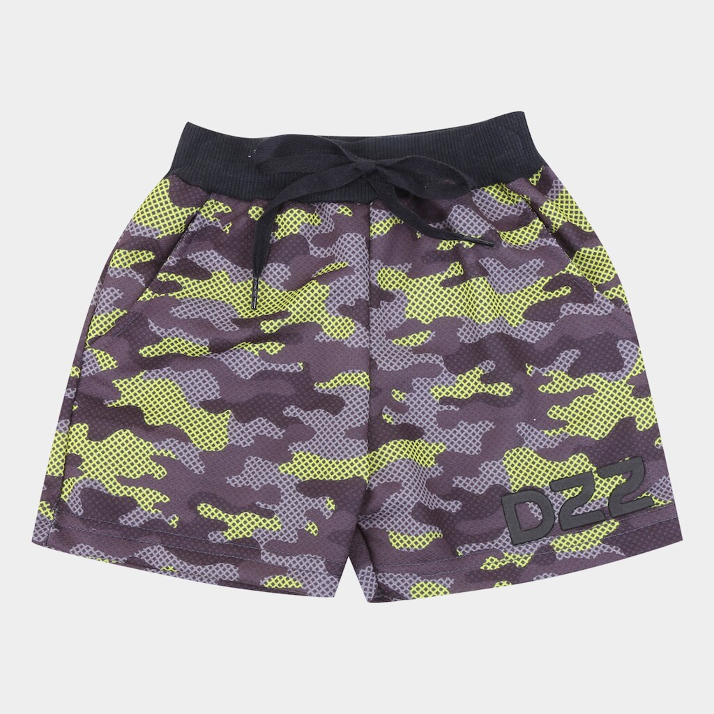 Bermuda Moletom Infantil Duzizo Camuflada Masculina