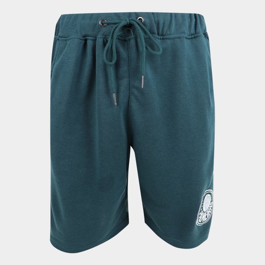 Bermuda Moletom Palmeiras Emblem Masculina - Verde escuro Menor preço em Bermuda Moletom Palmeiras Emblem Masculina - Verde escuro