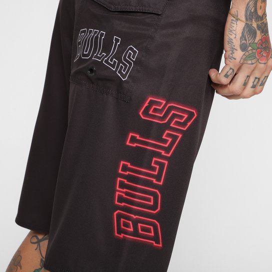 Bermuda NBA Chicago Bulls Blur Logo Masculina