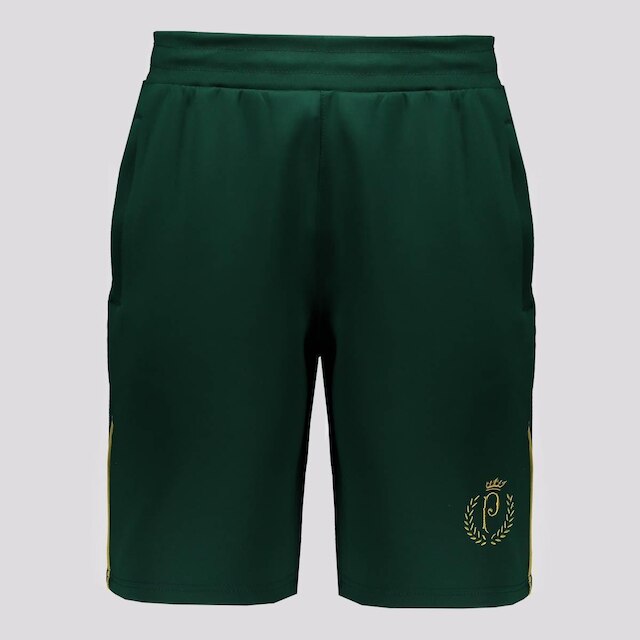 Bermuda Palmeiras Malha Golden Verde