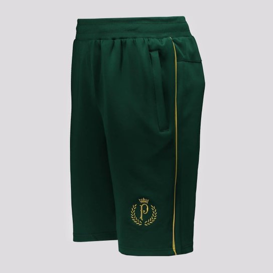 Bermuda Palmeiras Malha Golden Verde