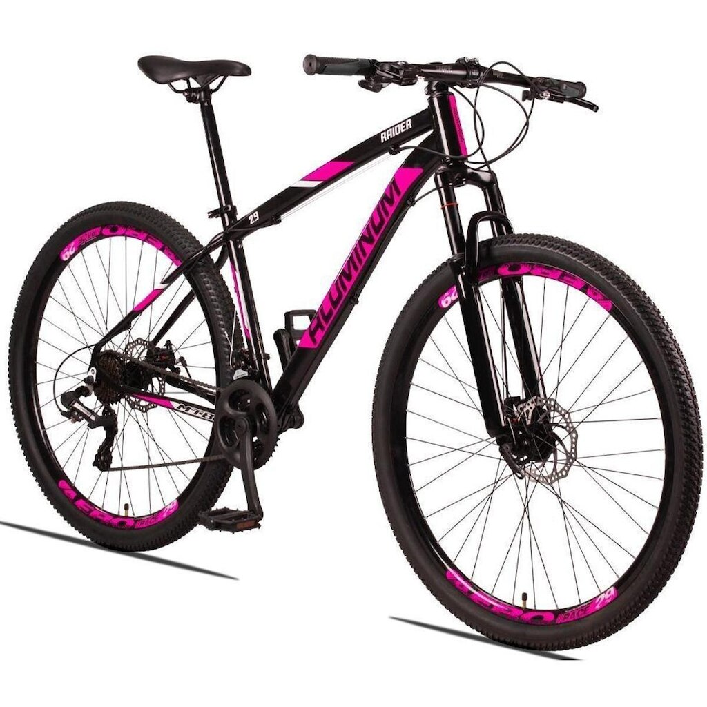 Bicicleta 29 Aluminum Raider 24 Marchas Index Freio a Disco