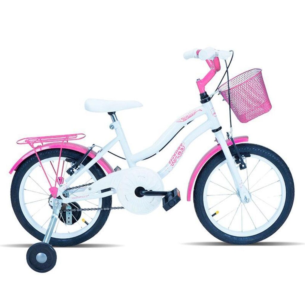 Bicicleta Aro 16 Forss Hello C/cestinha e Rodinhas - Pink