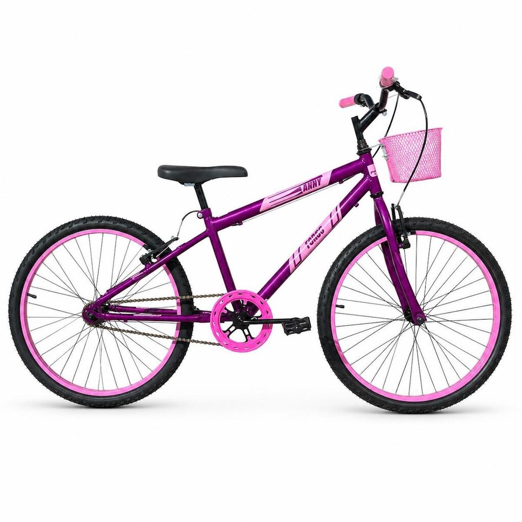 Bicicleta Aro 24 Forss Anny C/ Cesta S/ Marcha - Violeta