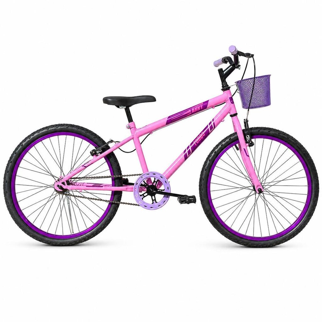 Bicicleta Aro 24 Forss Anny C/ Cesta S/ Marcha - Violeta