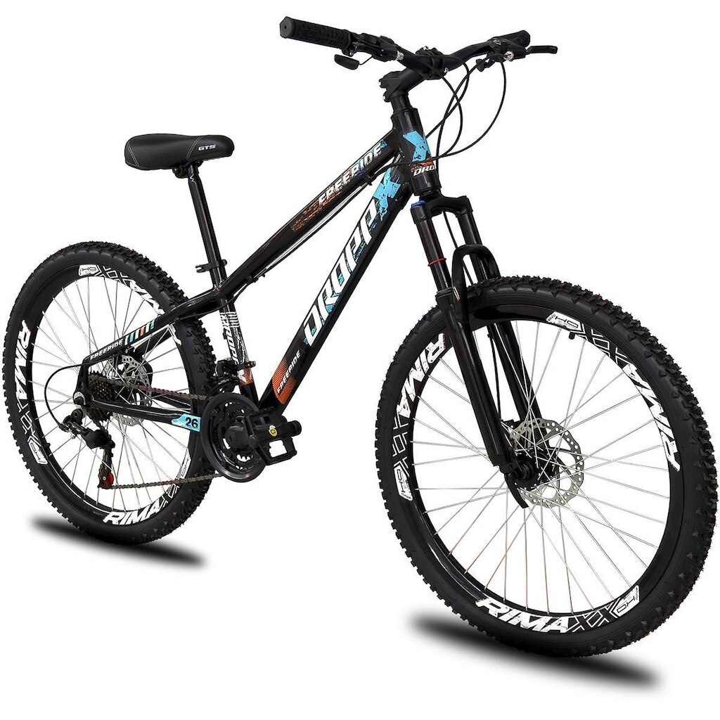 Bicicleta aro 26 Dropp Freeride Alumínio 21 Marchas Freios a disco supensão
