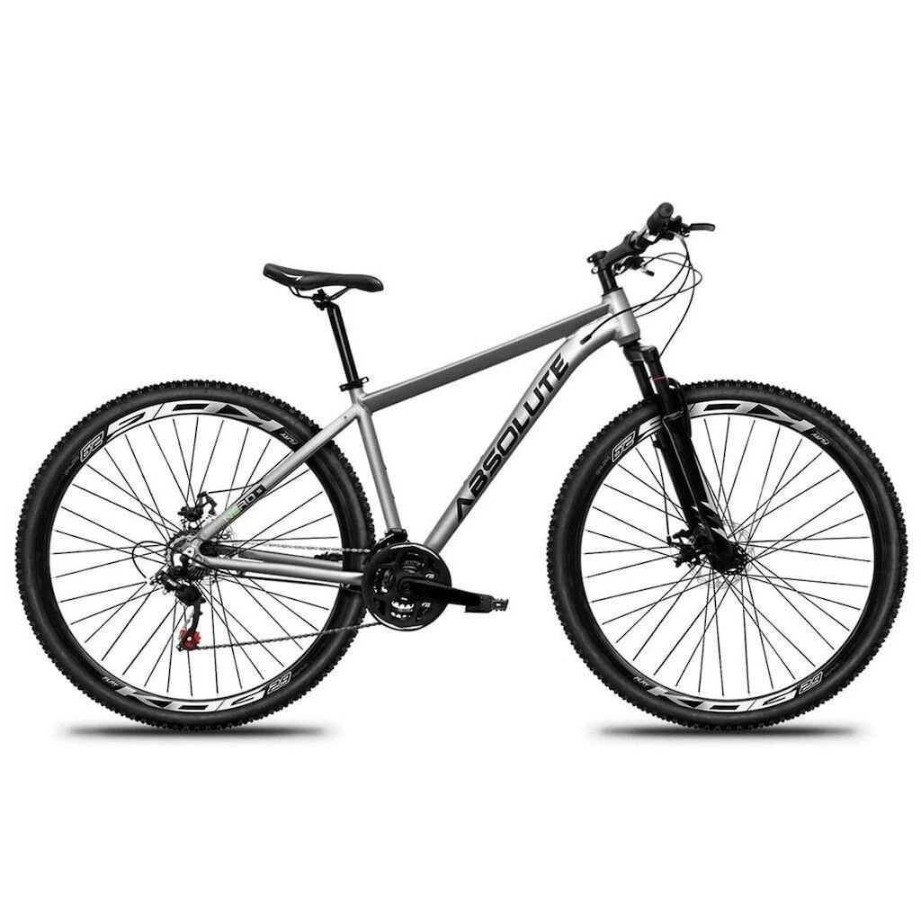 Bicicleta Aro 29 Absolute Nero 5 Alumínio 21v Cabos Internos Freio a Disco Suspensão Dianteira Mtb
