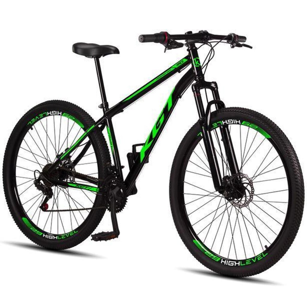 Bicicleta Aro 29 Aço Carbono KGT Freios Disco Suspensão 21v