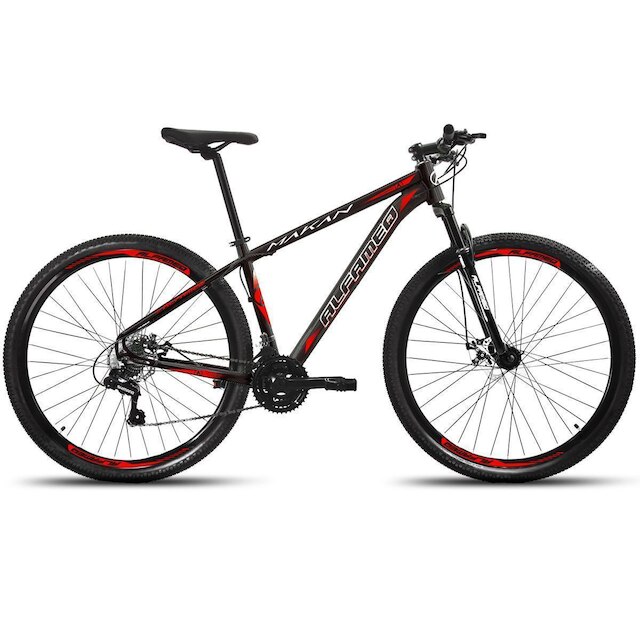 Bicicleta Aro 29 Alfameq Makan Freio a Disco 21 Marchas Cambios Shimano