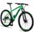 Bicicleta aro 29 Dropp Z3 Alumínio Shimano 21 vel marchas freio a disco mecânico com suspensão MTB - Verde+Preto