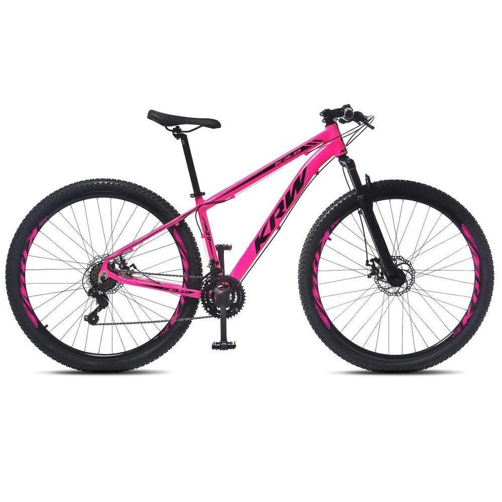 Bicicleta Aro 29 KRW Alumínio 24 Vel Freio a Disco X32