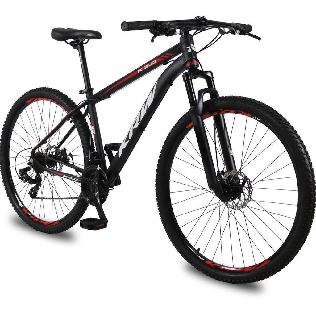 Bicicleta Aro 29 KRW Alumínio Shimano TZ 21 Vel Freio a Disco Ltx S21