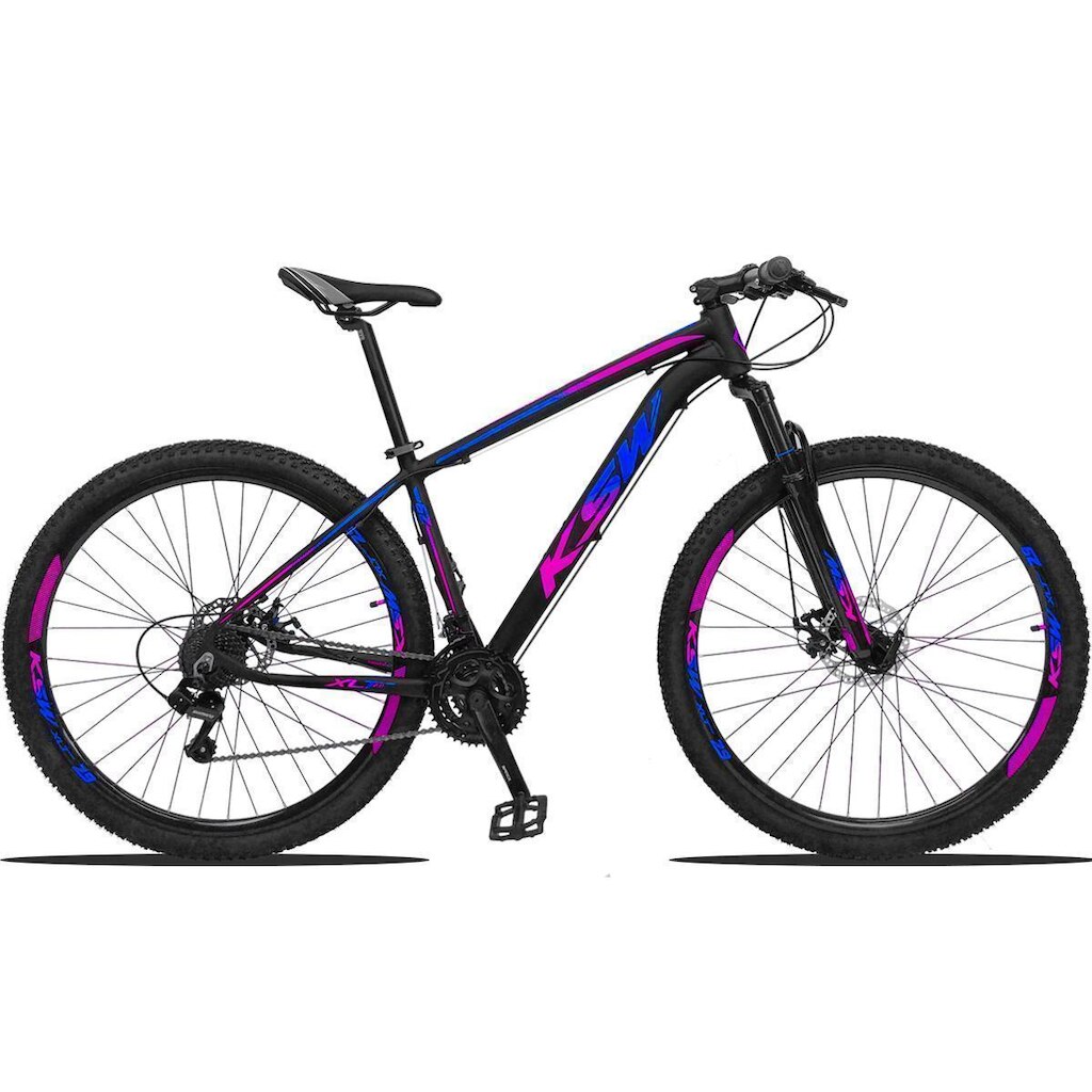 Bicicleta Aro 29 KSW Alum 27 Vel Freio Disco Hidráulico