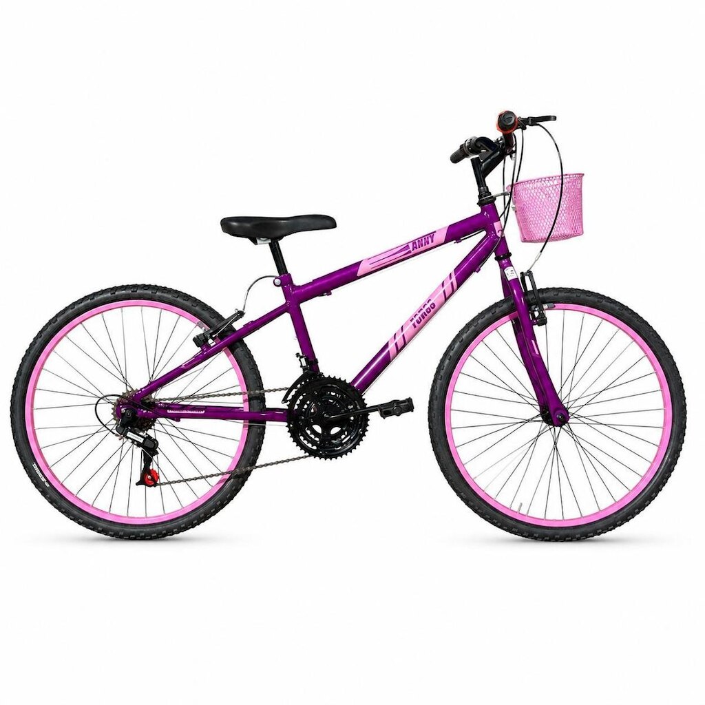 Bicicleta Infantil Forss Anny Aro 24 C/cestinha 18 Marchas