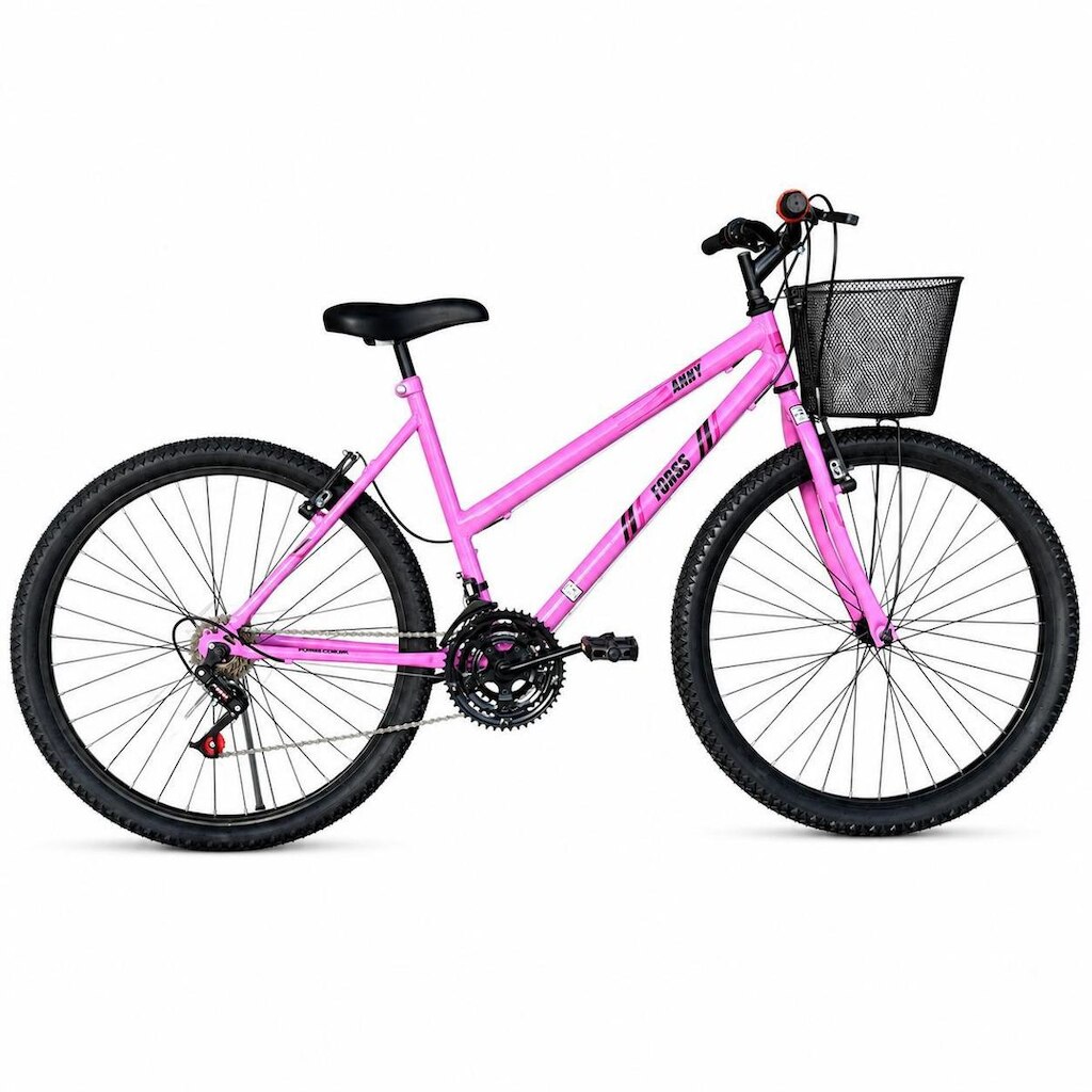 Bicicleta Passeio Anny Aro 26 C/cestinha 18 Vel. Turquesa