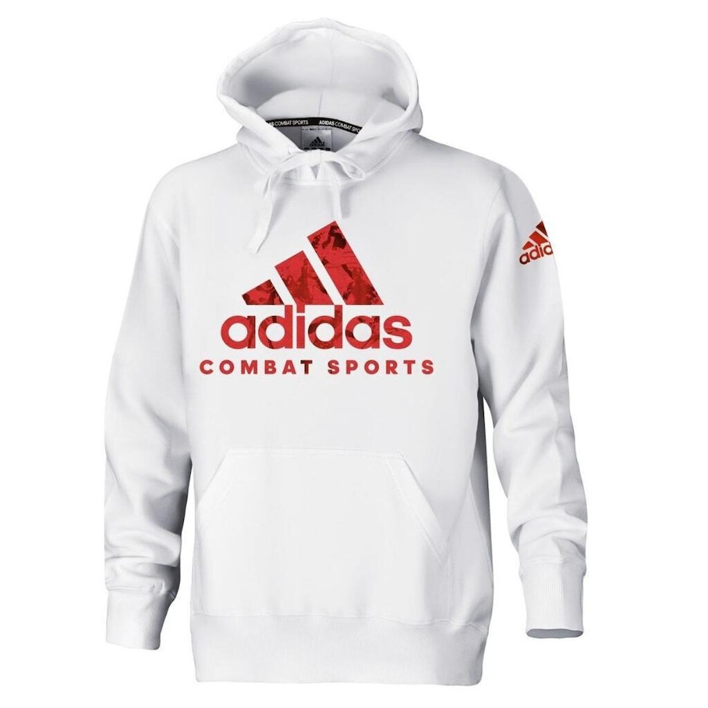 Blusa Adidas Moletom Combat Com Capuz Branco