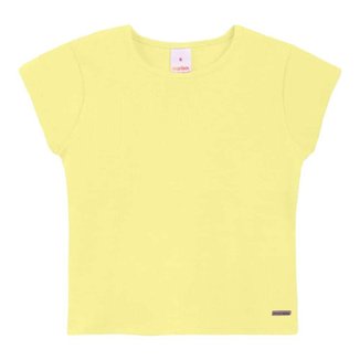 Blusa Básica Com Aroma Manga Curta Ribana Menina Marisol