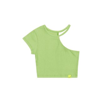 Blusa Cropped Básica em Ribana Canelada Juvenil Gloss