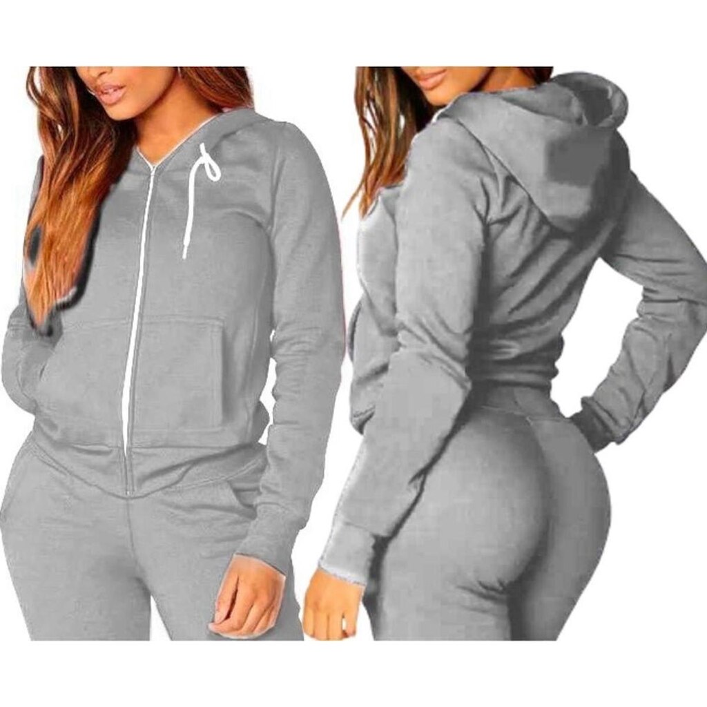 Blusa De Frio Feminina Moletom Com Capuz e Zíper