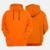 Blusa de Moletom Flanelada Canguru Com Capuz Laranja - Laranja