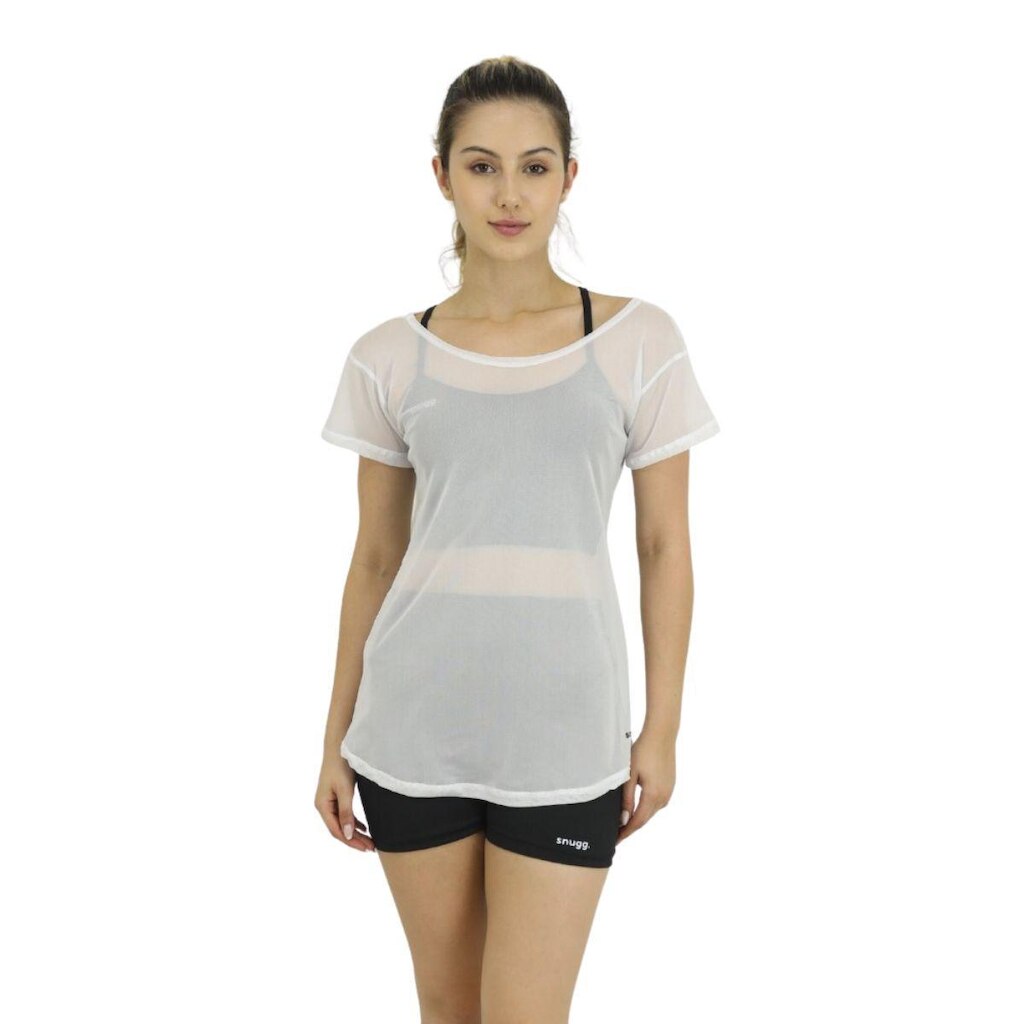 Blusa de Tule Camiseta Snugg - Rosa - GG