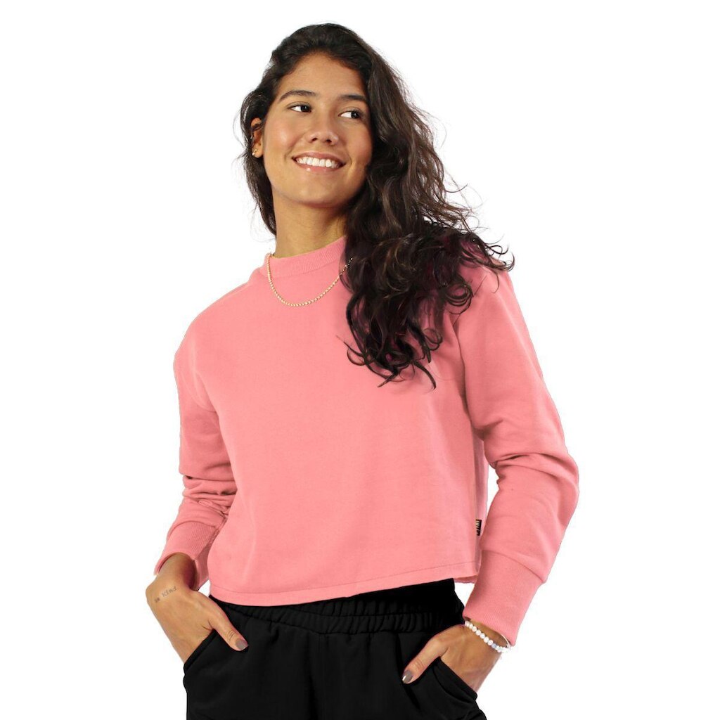 Blusa Feminina Cropped Moletom