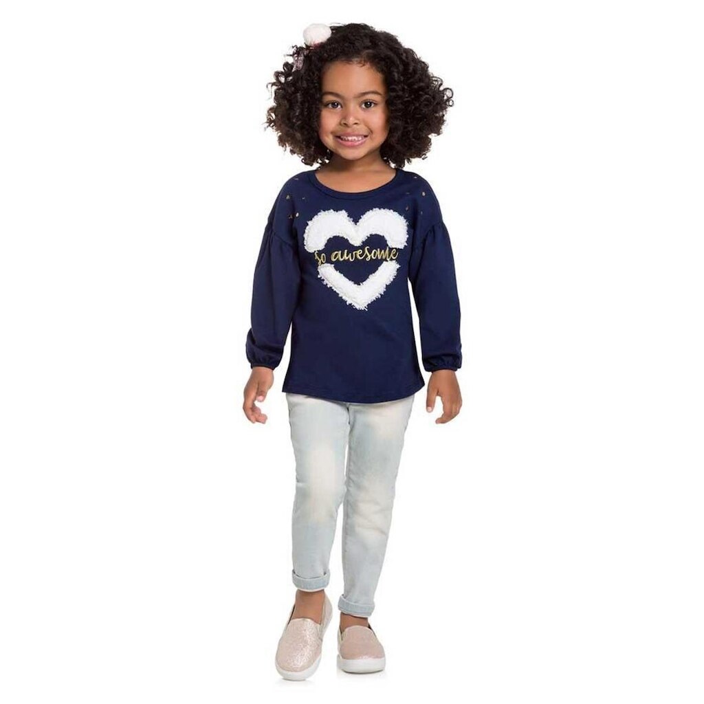 Blusa Infantil Menina Manga Longa So Awesome Kyly