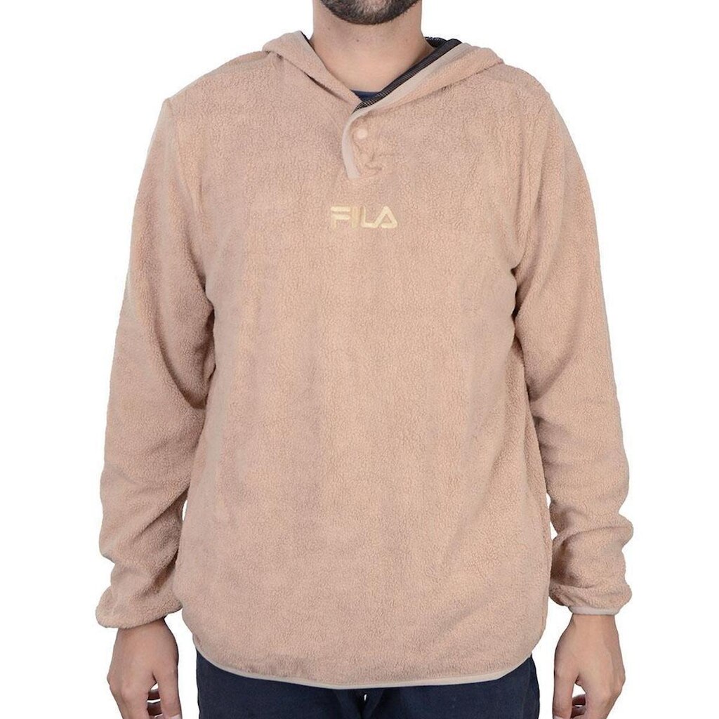 Blusa Masculina Fila com Capuz Soft Street Areia - F11HT