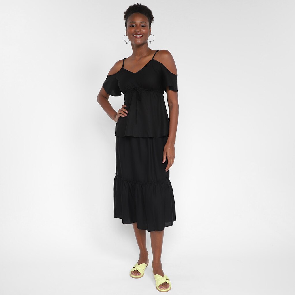 Blusa Mercatto Bata Alças Feminina