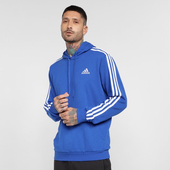 Blusa Moletom Adidas Listras Essentials Classic Masculino