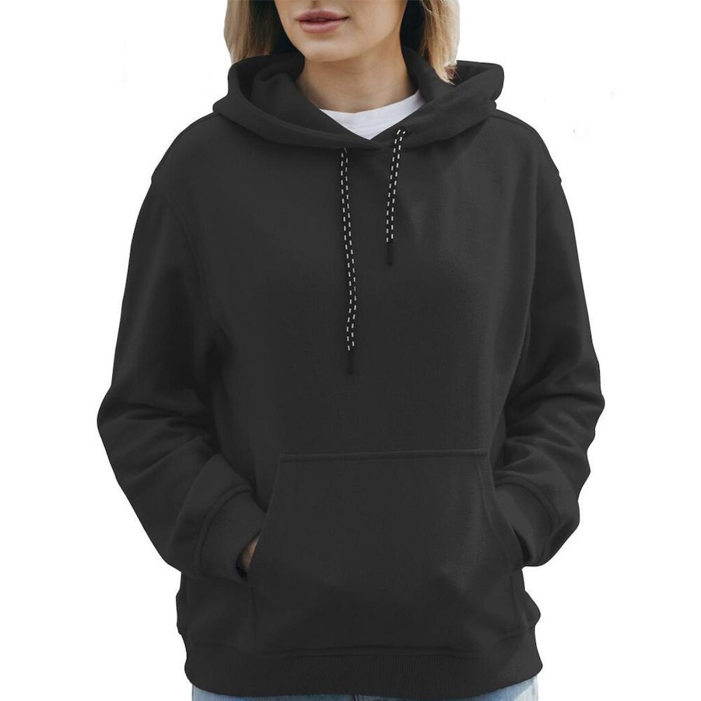 Blusa Moletom Canguru com Capuz Liso Feminino Juvenil